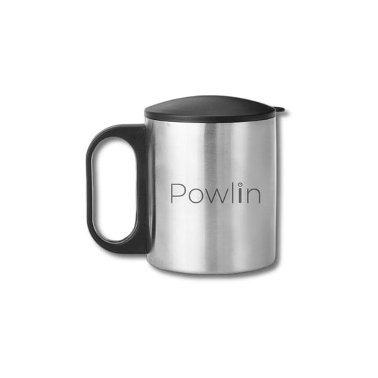 Powlin Noah Mug 2-Piece Set | 180ml Stainless Steel Coffee Mug | Insulated, Durable, Spill-Proof, Leak-Resistant | Ideal for Hot & Cold Beverages, Travel-Friendly