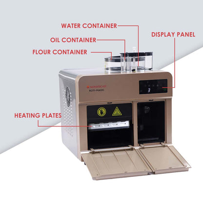 Roti-Magic| Fully Automatic Roti Maker for Perfect Homemade Rotis| Make Hot Rotis From Dry Atta & Water| Kneads Atta & Rolls Perfect Rotis| Hygienic, Effortless & Time-Saving| 1900 Watt| 2 Year Warranty| Rose Pink