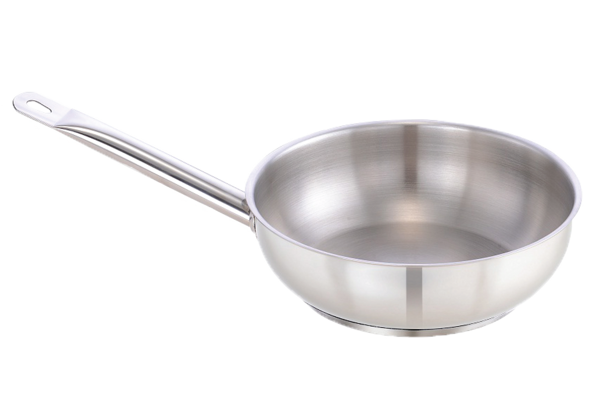 Pradeep Stainless Steel Conical Pan (Sauteuse) – Encapsulated Base, NSF