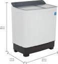 Panasonic 10 kg Semi Automatic Top Load Washing Machine White, Grey (NA-W100H6HRB)
