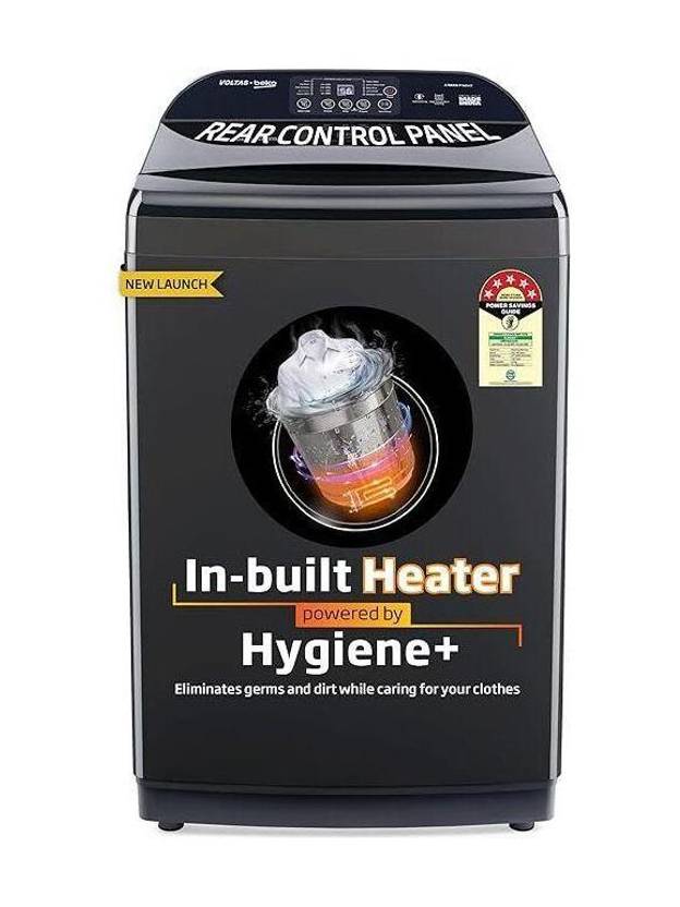 Voltas Beko 10 kg Fully Automatic Top Load Washing Machine with In-built Heater Black, Grey (WTL1006UEAH / OBS3060)-5
