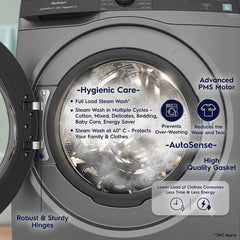 Electrolux 10 kg 5 Star Inverter Fully Automatic Front Load Washing Machine (UltimateCare 300, EWF1024M3SB, HygienicCare, Dark Silver)-4