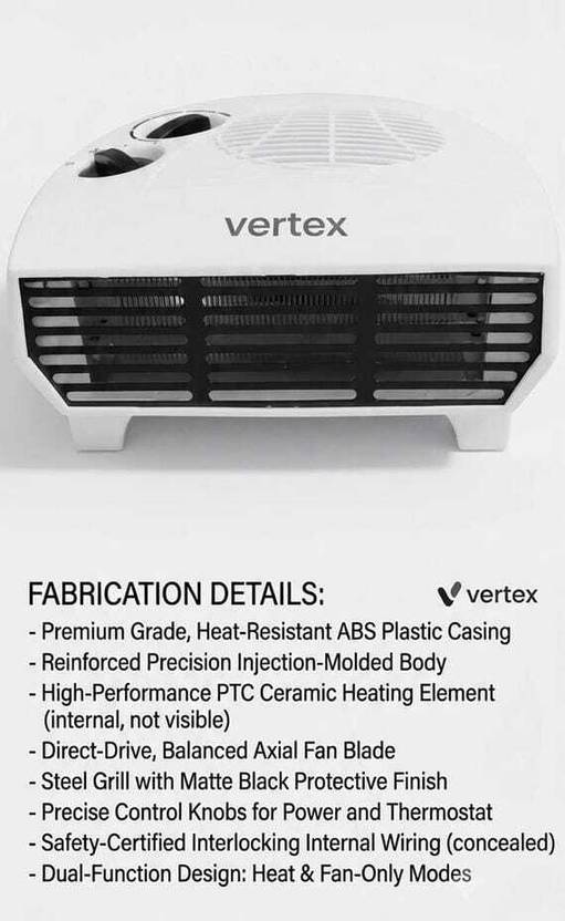 Vertex 1000/2000 Watt Copper Motor Room Heater (HEATERN015)-4