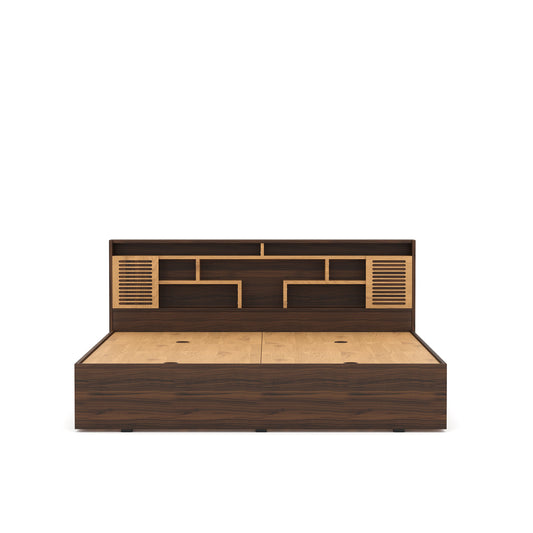 Nilkamal Czar 2 King Bed Box Storage (Beech / Walnut)