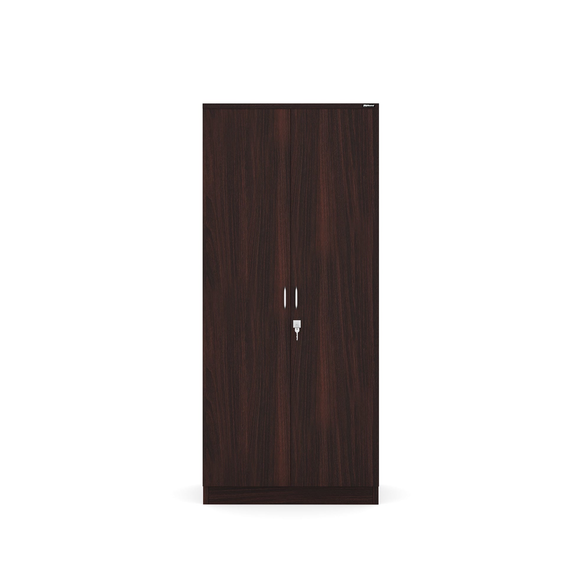 Nilkamal Crystal 2 Door Wardrobe (New Wenge & Natural Ebony)