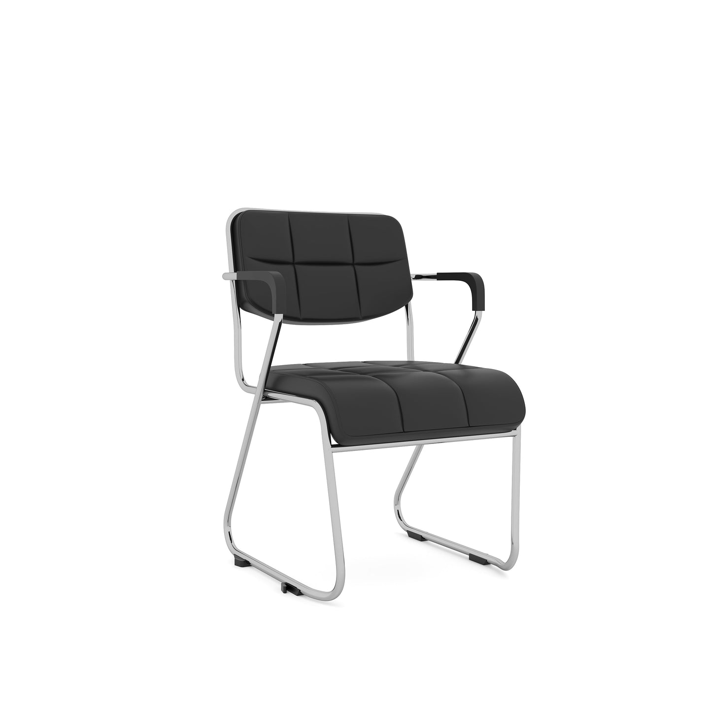 Nilkamal Contract 02 with Arm Visitor Chair (Black)