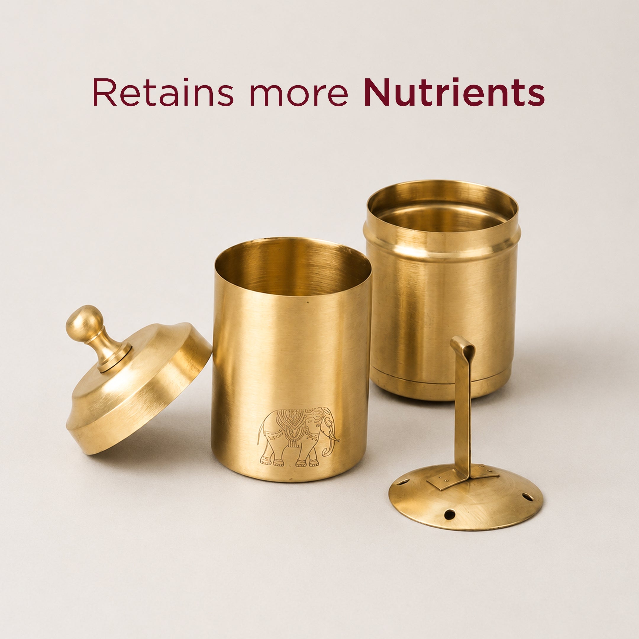 Handcrafted Brass Drip Coffee Brewer • South Indian Filter Coffee Experience (पीतल का कॉफ़ी मेकर)