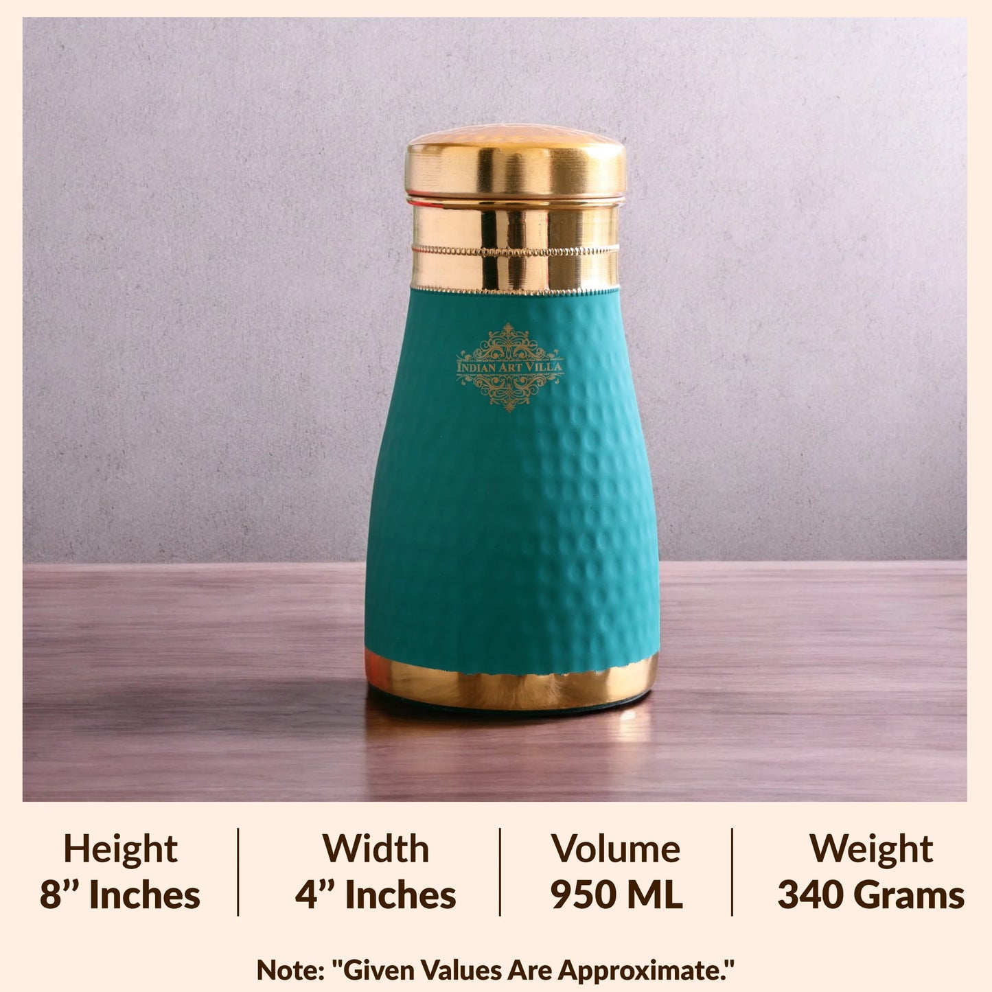 Personalized Copper Silk Finish Bedroom Water Bottle 950 ML
