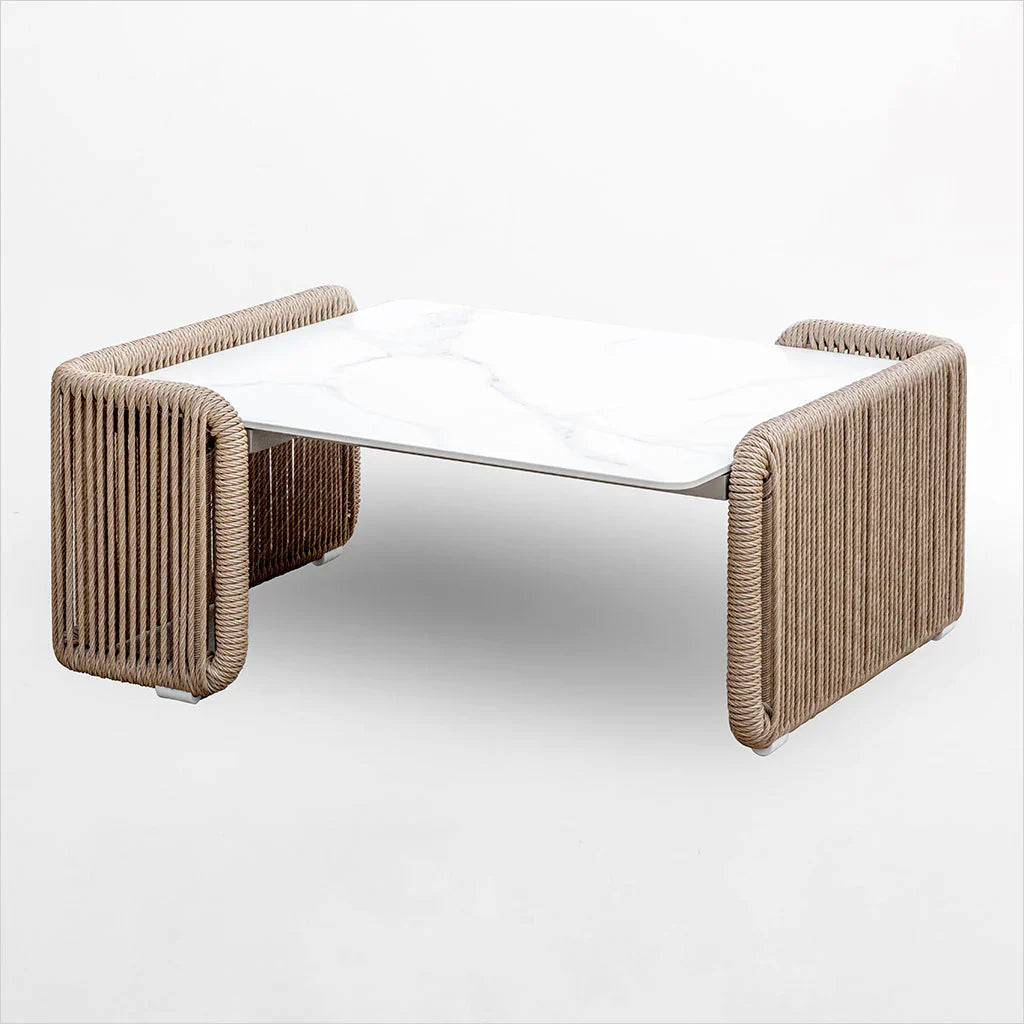 Buratti Outdoor Sofa Set 2 Seater , 2 Single seater and 1 Center Table Braided & Rope