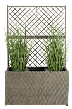 Raulf Outdoor Wicker Planters For Garden, Balcony