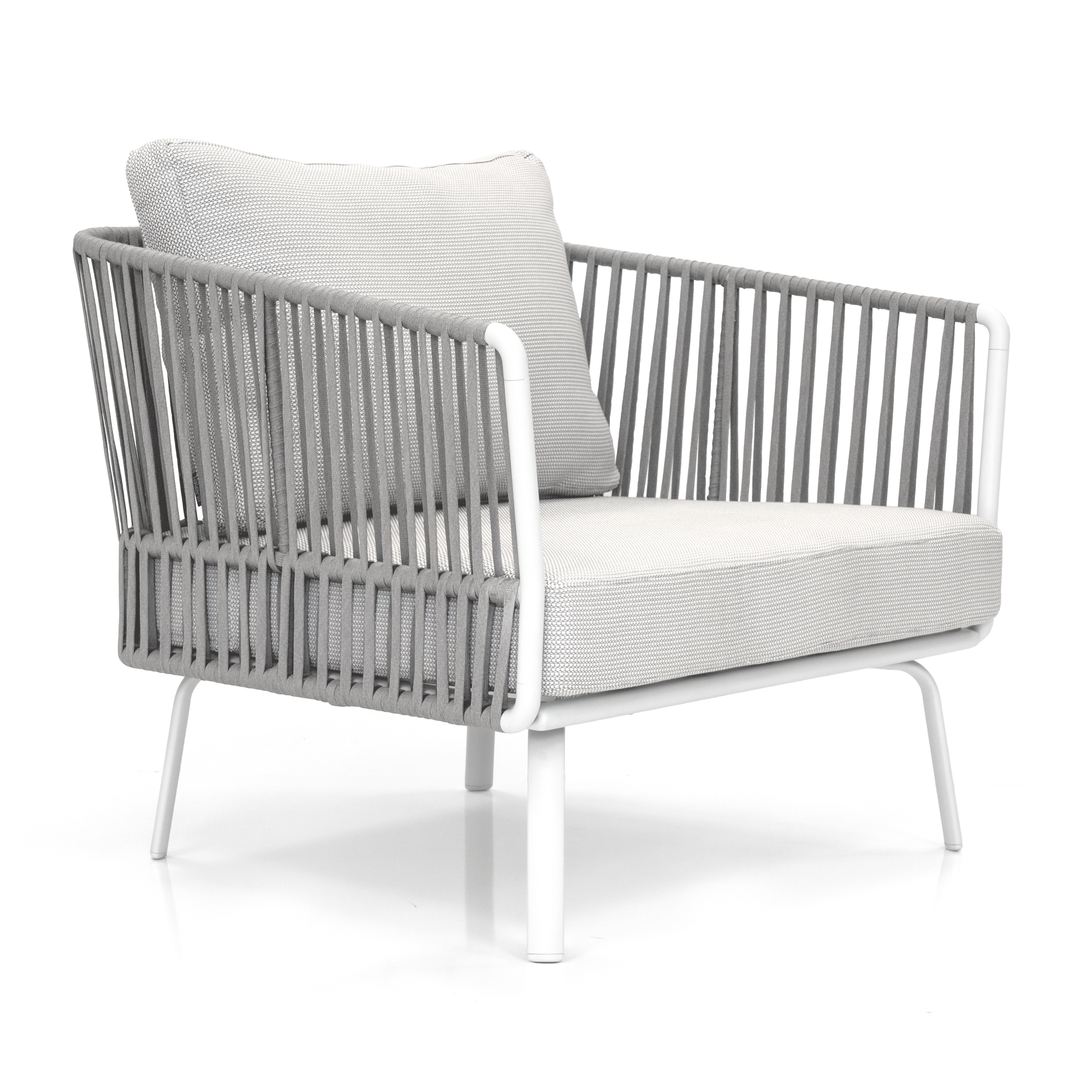 Luies Outdoor Garden Balcony Sofa Set 2 Seater,2 Single seater and 2 Center Table With 1 Side Table  Set, Braid & Rope (Grey)