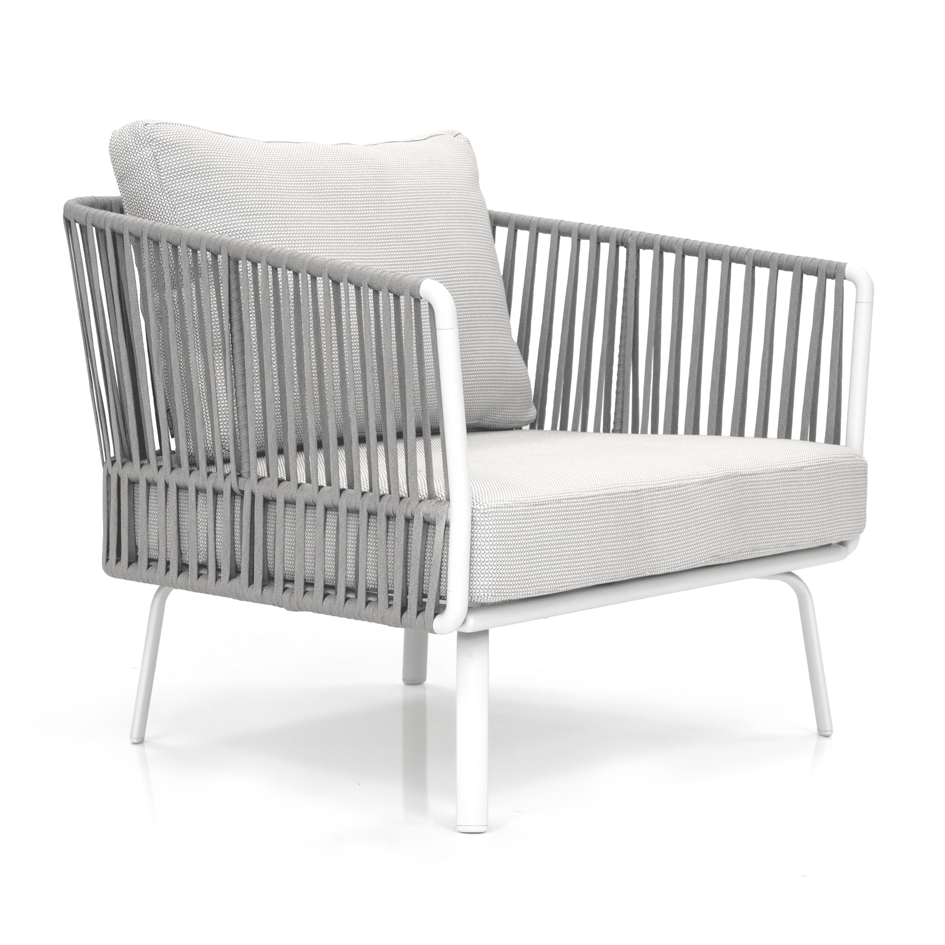 Luies Outdoor Garden Balcony Sofa Set 2 Seater,2 Single seater and 2 Center Table With 1 Side Table  Set, Braid & Rope (Grey)