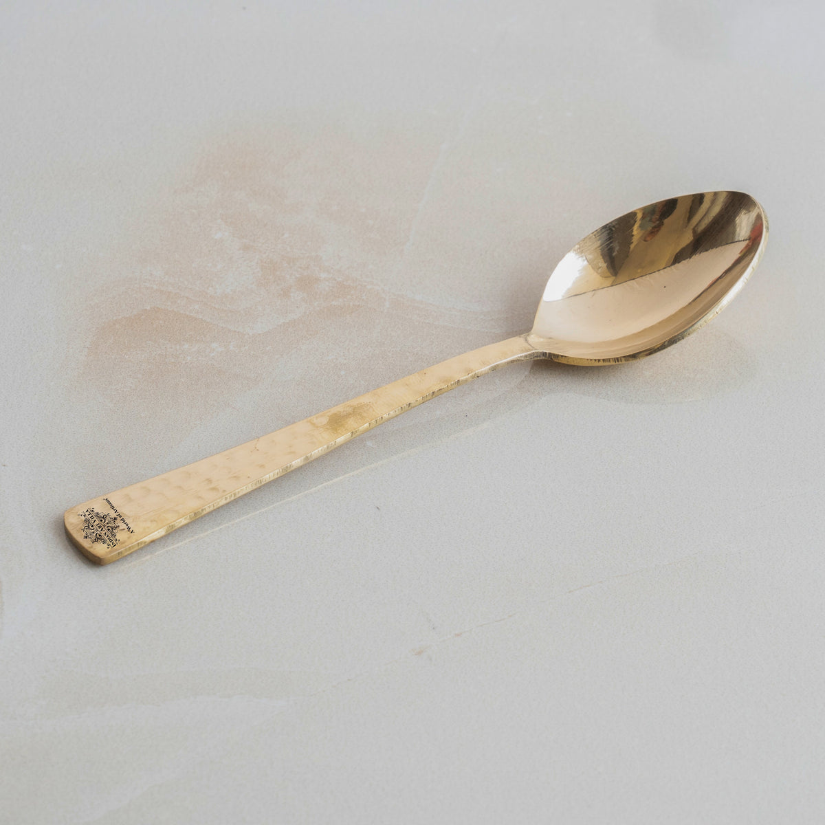 Pure Brass Hammered Design Spoon