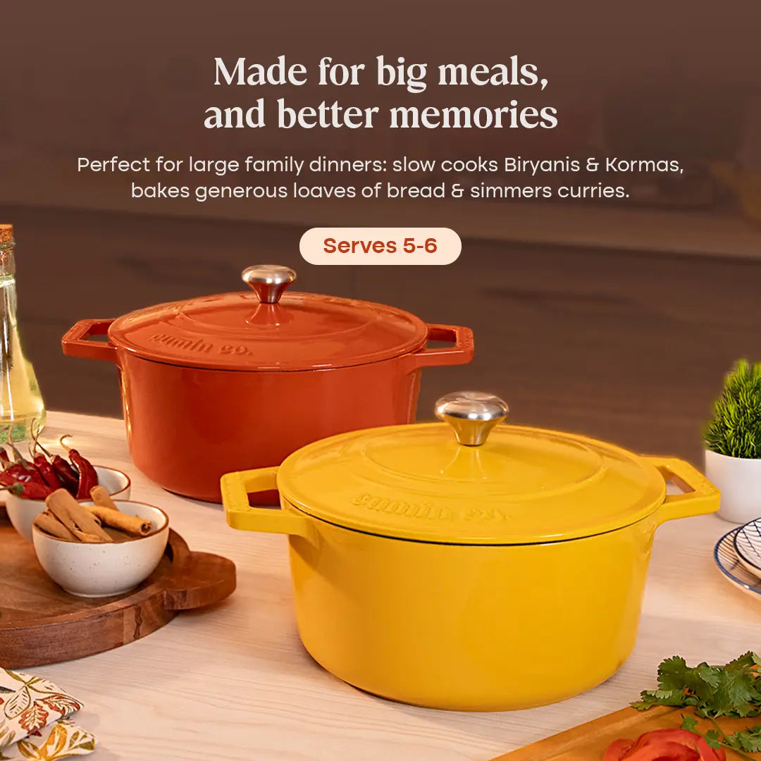 No. 10 Enamel Cast Iron Dutch Oven (5L)