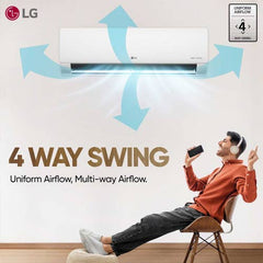 LG 1.5 Ton 5 Star AI DUAL Inverter Split AC | Copper | AI Convertible 6 in 1 | VIRAAT Mode | Faster Cooling | Energy Saving | 4 Way Swing | HD Filter with Anti Virus Protection (USNQ19PNZE3.AMLG, White)