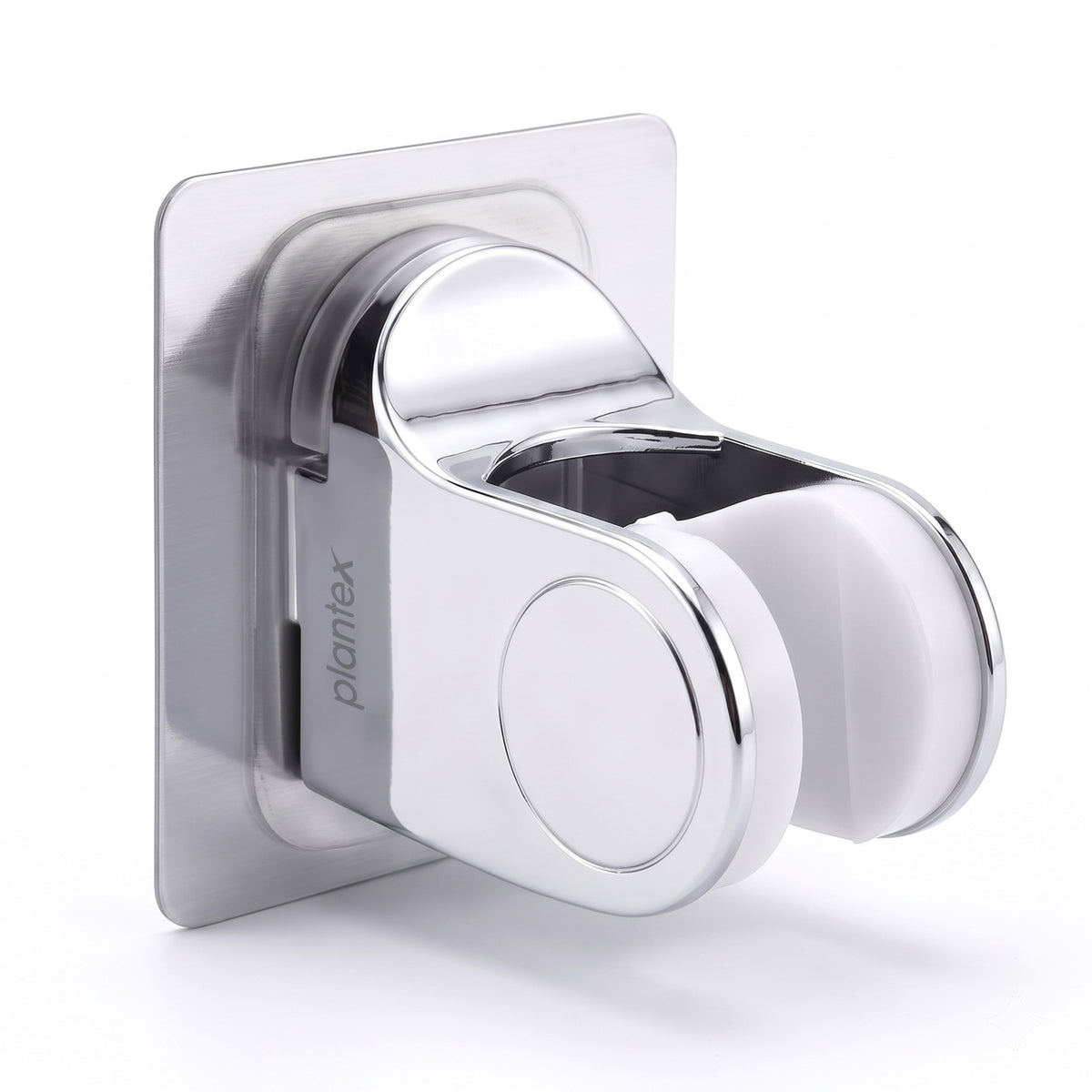 Plantex ABS Hand Shower Holder For Bathroom/Strong Self Adhesive Adjustable Handheld Shower/No Drilling Wall Mount Bracket - (Chrome) (Model APS-908)-3