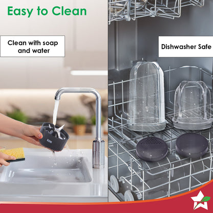 Nutri-blend Mist 500W Mixer Grinder, 22000 RPM, Smoothie Maker-Masala Grinder-Chutney Blender, 3 Unbreakable Jars, Limited Edition, Recipe Book by Chef Sanjeev Kapoor, 2 Yr Warranty, Black