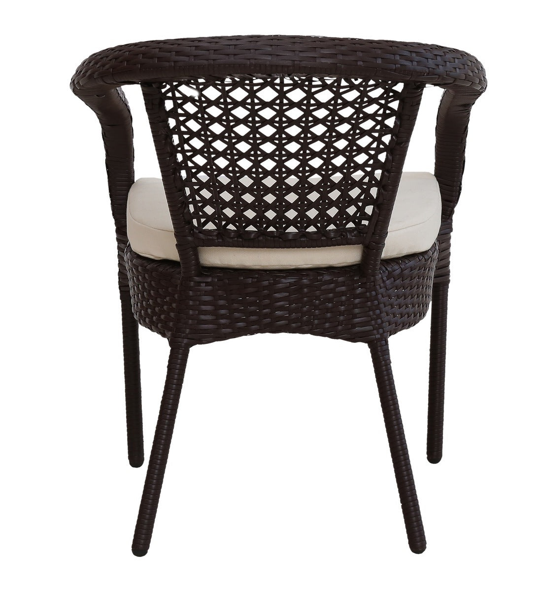 Moonpie Outdoor Patio Seating Set 4 Chairs and 1 Table Set (Dark Brown)