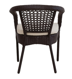 Moonpie Outdoor Patio Seating Set 4 Chairs and 1 Table Set (Dark Brown)
