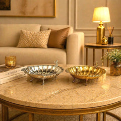Brass Shell Shaped Decorative Serving Tray / Bowl (13 Inch)