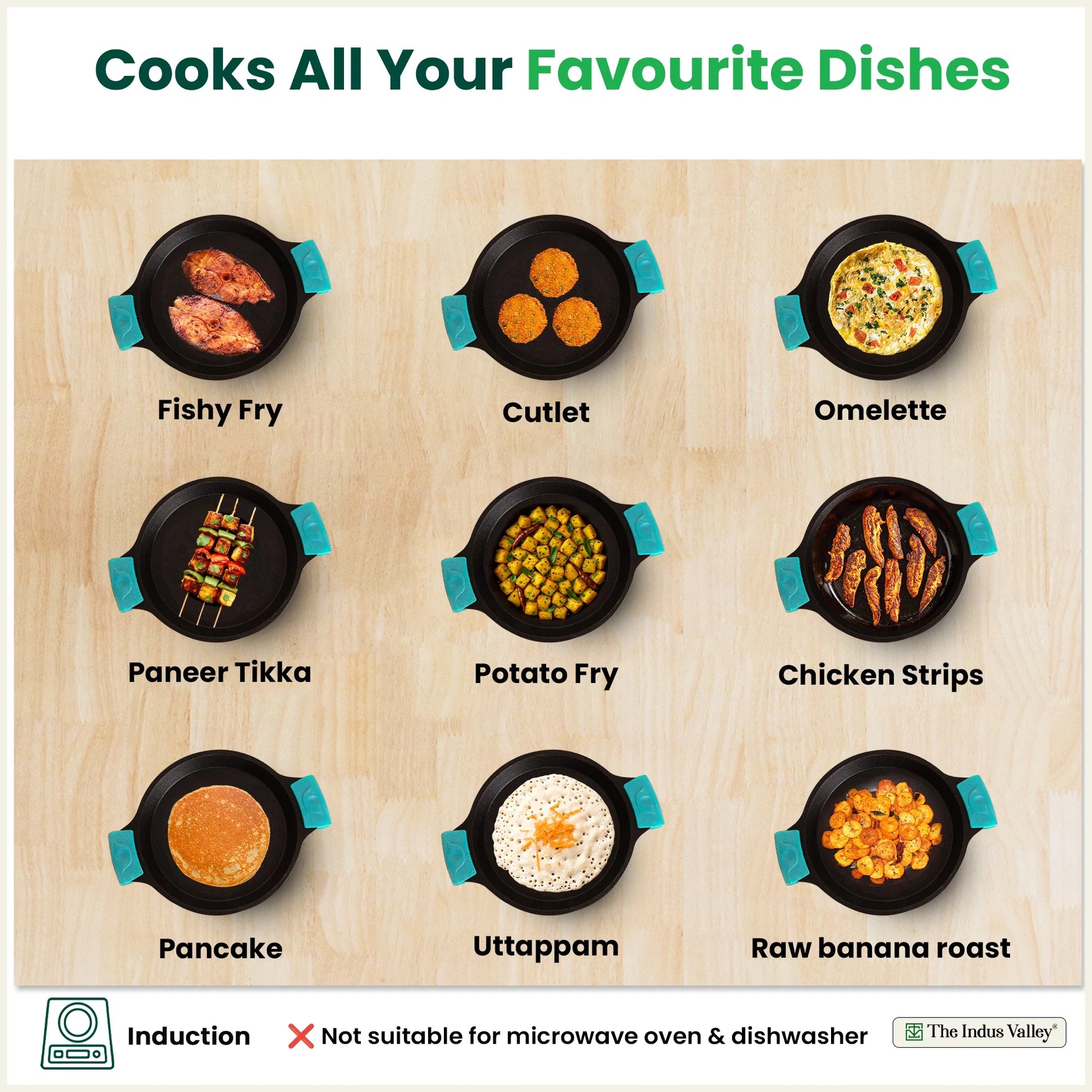 CASTrong Cast Iron Fish Fry pan, Pre-seasoned, Naturally Nonstick, 100% Pure, Toxin-free fry pan 9.8 In/25 cm/1.9 kg