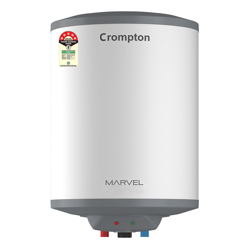 Crompton Marvel 10 Litre Vertical Storage Geyser with Anti-Scale Technology (White)