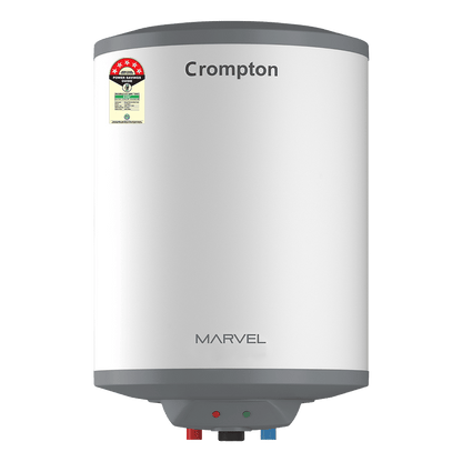 Crompton Marvel 10 Litre Vertical Storage Geyser with Anti-Scale Technology (White)