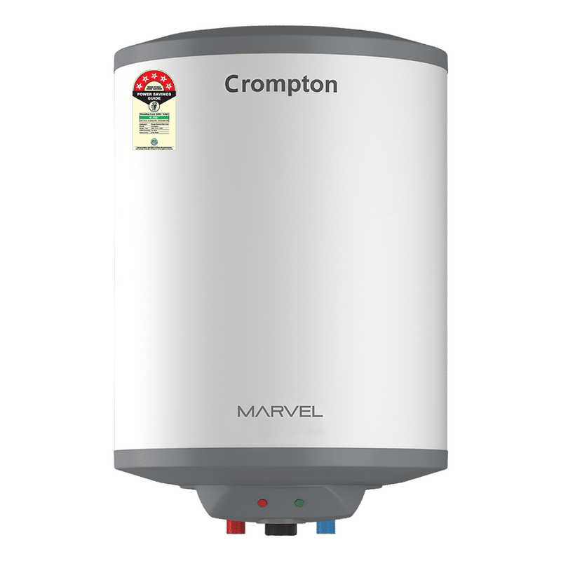 Crompton Marvel 10 Litre Vertical Storage Geyser with Anti-Scale Technology (White)