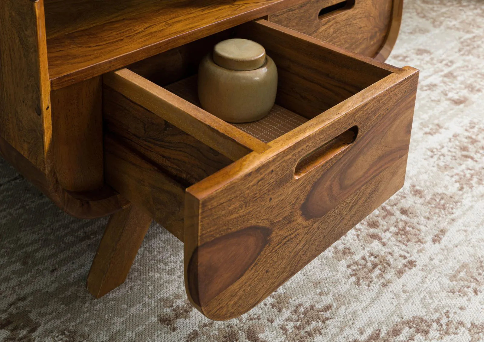 Marwar Solid Sheesham Wood Coffee Table with Storage