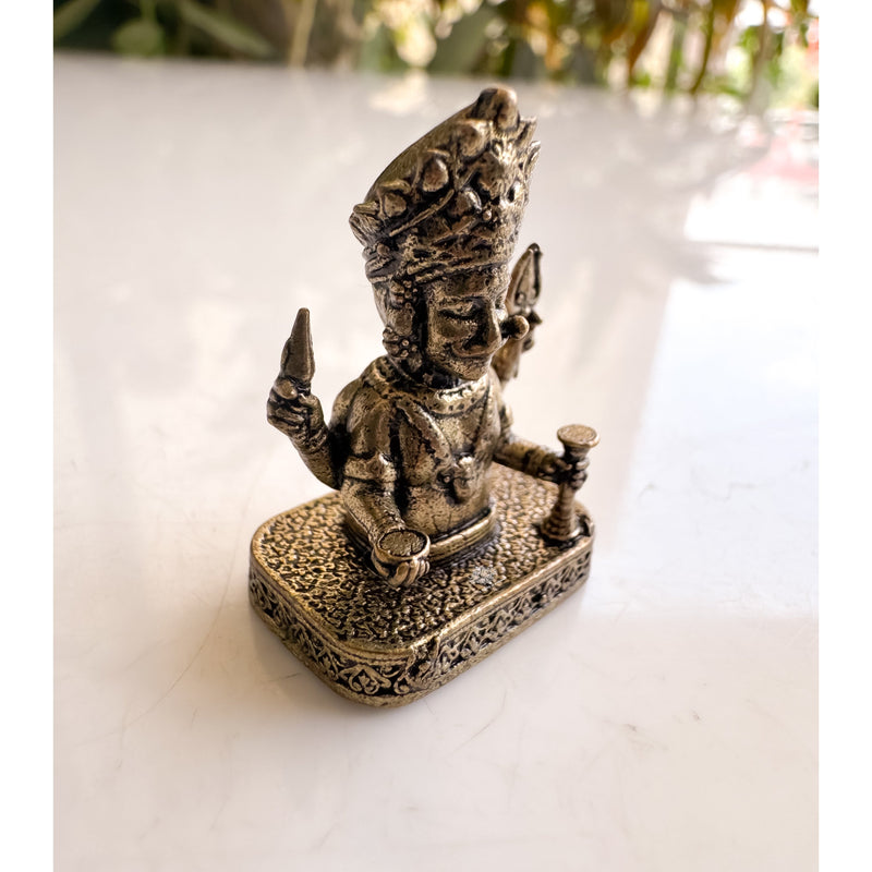 Pure Brass Miniature Brass Bhairav Ji Idol - 3.10 cm