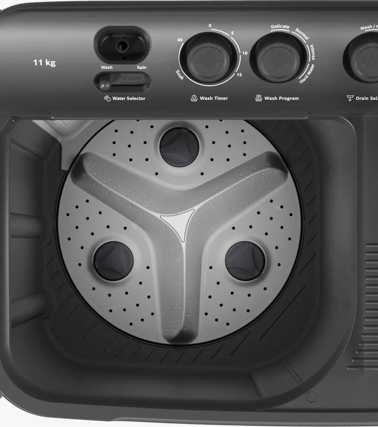 Bosch 11 kg Semi Automatic Top Load Washing Machine Grey (WJZ115D0IN)-3