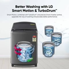LG 11 kg with Wi-Fi Enabled Fully Automatic Top Load Washing Machine Black (THD11SWM)-4