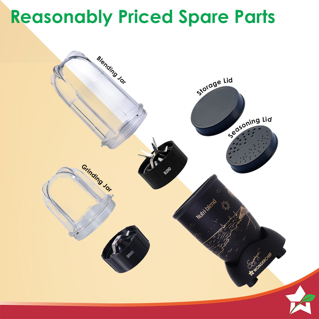 Nutri-blend Mist 500W Mixer Grinder, 22000 RPM, Smoothie Maker-Masala Grinder-Chutney Blender, 3 Unbreakable Jars, Limited Edition, Recipe Book by Chef Sanjeev Kapoor, 2 Yr Warranty, Black