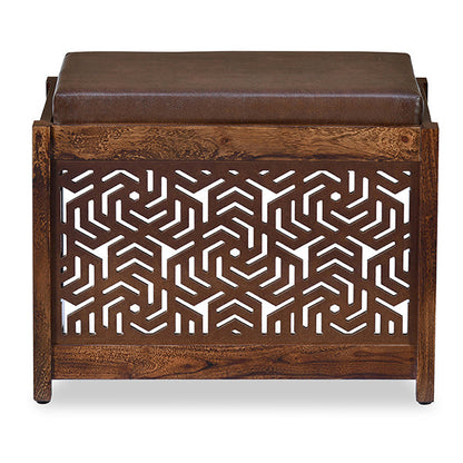 Nilkamal Corner Solid Wood Coffee Table with 2 Set Stools (Walnut)