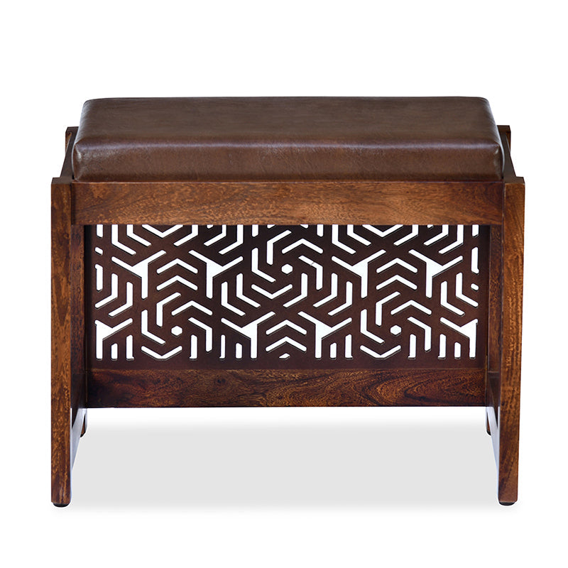 Nilkamal Corner Solid Wood Coffee Table with 2 Set Stools (Walnut)