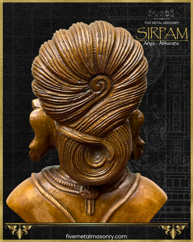 Parvati's Bust Panchaloha Bronze Icon - 8"- Sirpam Collection | Made to Order