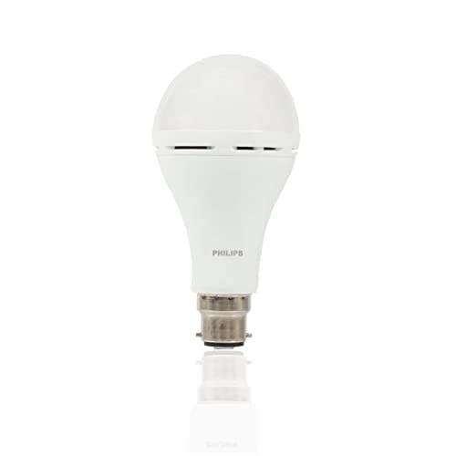 Philips B22 Stellar Bright Rechargeable Emergency Inverter LED Bulb, 8W + 10W Emergency Bulb