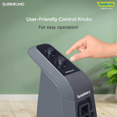 Surround Grey | Tower Fan | Knob Control | Bladeless Turbo ThrowTM (BLTT) Technology