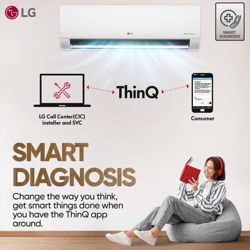 LG 1.5 Ton 5 Star AI DUAL Inverter Split AC | Copper | AI Convertible 6 in 1 | VIRAAT Mode | Faster Cooling | Energy Saving | 4 Way Swing | HD Filter with Anti Virus Protection (USNQ19PNZE3.AMLG, White)