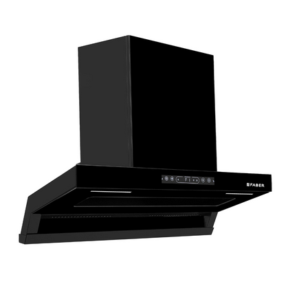 Faber HOOD VIVID FL HC BK 90 Wall Mounted Matte Black Chimney