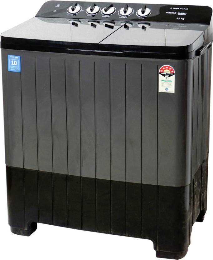 Voltas Beko 12 kg Semi Automatic Top Load Washing Machine Black, Grey (WTT120UPA/BKSS2023)-2