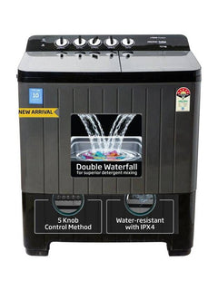 Voltas Beko 12 kg Semi Automatic Top Load Washing Machine Black, Grey (WTT120UPA/BKSS2023)-1