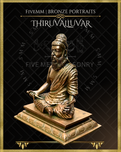 Thiruvalluvar- Tamil Poet and Sage Panchaloha Bronze Icon - 5"
