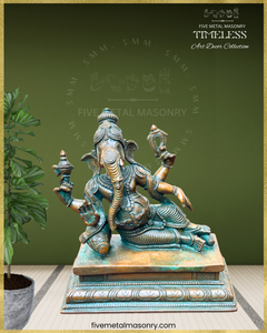 Sayana Ganesa Panchaloha Bronze Icon - 6.5" - Timeless Collection