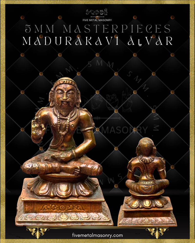 Alvars | Vaishnava saints |Set of 12 Panchaloha Bronze Icons - 5"- Masterpieces Collection | Made to Order