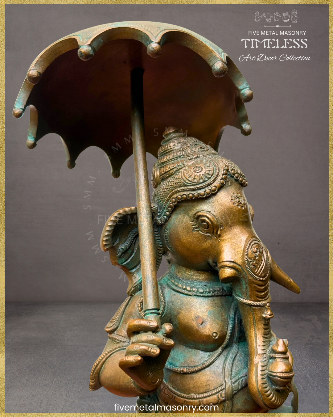 Mappillai Ganesha  Panchaloha Bronze Icon - 11"- Timeless Collection