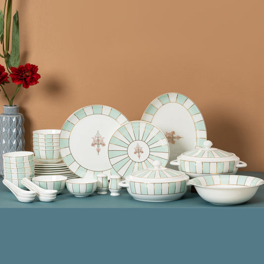 Urmi Noir Dinner Set of 38 (N405), For Family of 6