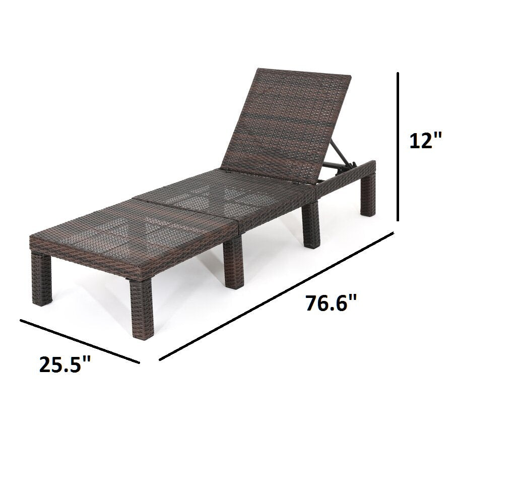 Bliss Outdoor Swimming Poolside Lounger (Brown)