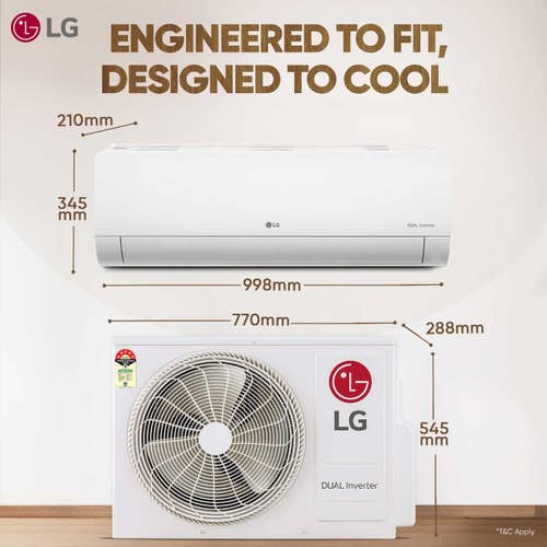 LG 1.5 Ton 5 Star AI DUAL Inverter Split AC | Copper | AI Convertible 6 in 1 | VIRAAT Mode | Faster Cooling | Energy Saving | 4 Way Swing | HD Filter with Anti Virus Protection (USNQ19PNZE3.AMLG, White)