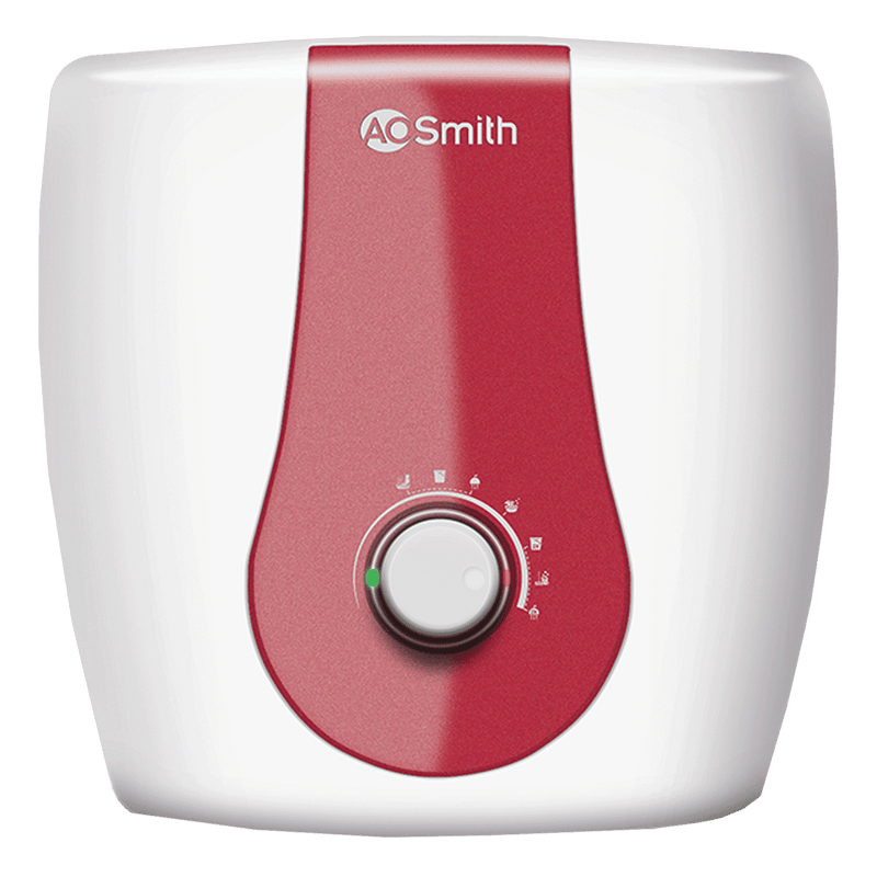 AO Smith Xpress 6 Litres 5 Star Vertical Storage Water Geyser with Glass Coated Incoloy Heating Element (White)